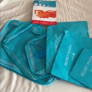 New travel clothing and wash pouches Blue (6)